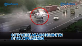 Rekaman CCTV Detikdetik Kecelakaan Beruntun di Tol Cipularang❗ [upl. by Ahseym]