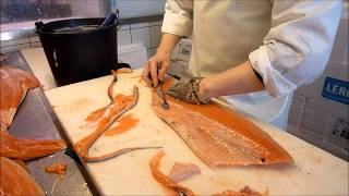 Filleting the salmon [upl. by Dougald]