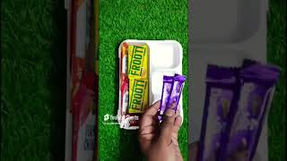 Dairy Milk Shots Chocolate Mithai Chikki Jelly Namkeen amp Frooti Mango Juice Lunch Box Idea 🥰 😋 [upl. by Aserehs]