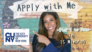 Apply to CUNY  Hints amp Tips CUNY College Application [upl. by Anihcak95]