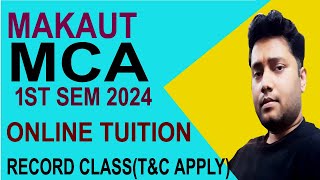 MAKAUT MCA 1st semester online tuition 2024  MCA tuition in west bengal [upl. by Susej47]