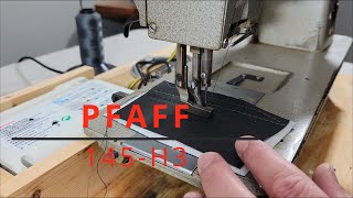 PFAFF 145H3 Industrial sewing machine oiling grease threading [upl. by Ashbey]