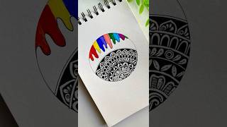 Easy mandala art for beginners ❤️💛💙🩷 mandalaart mandalaartforbeginners mandalaartist easyart [upl. by Enawtna]