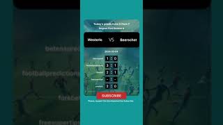 Westerlo vs Beerschot Today Prediction football predictions bettingtips [upl. by Yllime]