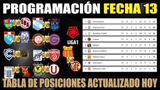 Programación Fecha 13  Torneo Clausura  Liga 1 PERÚ 2024 ⚽ Fecha y Hora  TABLA DE POSICIONES HOY [upl. by Ettigdirb]