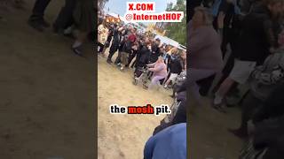 WATCH Metalheads Protect Woman in Stroller in Mosh Pit at Sweden Rock Festival [upl. by Nollahs40]