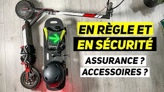 TROTTINETTE ET SKATE ELECTRIQUE  2022 ETRE EN REGLE ET EN SECURITE  ASSURANCE et ACCESSOIRES [upl. by Rosette508]