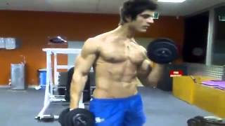 Zyzz in Gym  Arms Day  RARE free weights workout [upl. by Reine]