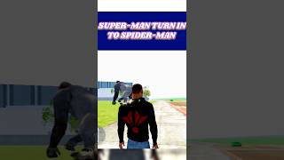 SUPERMAN TURN IN TO SPIDERMAN INDIANBIKEDRIVING3D sorts gta5 gtav spiderman viralshort [upl. by Rowney]