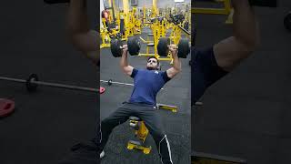 Inclined chest dumbbells press 50 kilos each side bodybuilder motivation [upl. by Nelyt]