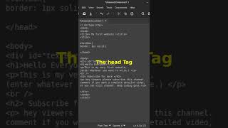 Create a Simple Website Using Notepad  Easy HTML and CSS Tutorial for Beginners viral shorts [upl. by Anaeg]