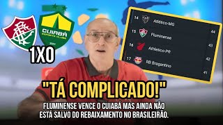 FLUMINENSE VENCE O CUIABÁ MAS AINDA ESTÁ NA LUTA CONTRA O REBAIXAMENTO NO BRASILEIRÃO [upl. by Michella]