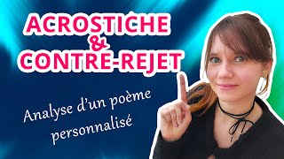 POÉSIE  Analyse dun acrostiche avec contrerejet [upl. by Edwina]