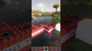 TNT Bridge in Minecraft shorts minecrafttnt [upl. by Lusty423]