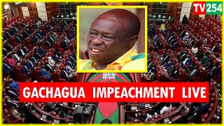 LIVE  Gachagua impeachment happening now in Parliament [upl. by Adnilemreh]