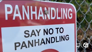 City of Roseville hoping signs will discourage people from giving to panhandlers [upl. by Fablan]