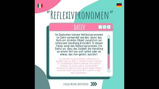 Pronombres Reflexivos en Dativo deutschlernen deutschkurs [upl. by Francyne842]