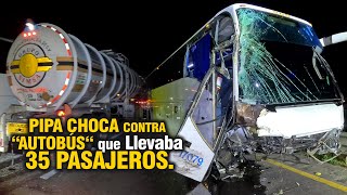 Pipa CHOCA contra AUTOBÚS que Llevaba 35 PASAJEROS [upl. by Vevina]