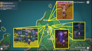 Araumi Cube Puzzle amp Tower Mechanic Location  Genshin Impact 20  Solved [upl. by Flavian]