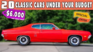 Classic Cars That Fit Your Budget 20 Classic Cars Up for Sale cheaply by Owners  Today [upl. by Riplex349]