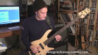 Melodic Development Free Bass Lesson by Tony Grey [upl. by Anirrok]