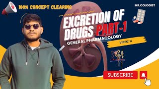 Pharmacokinetics  Drug Excretion [upl. by Elynad]