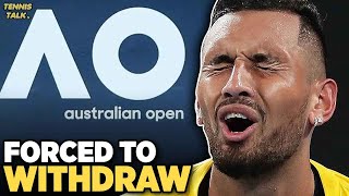 Kyrgios Forced to Withdraw from Australian Open 2024  Tennis Talk News [upl. by Htbazile]