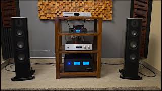 First Watt F7 Amplifier with Monitor Audio Platinum PL200 Tower speakers [upl. by Inaluahek]