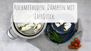 Kochmethoden Dampfgaren Dämpfen im Topf mit dem EasyQuick Deckel von AMC [upl. by Bessie]