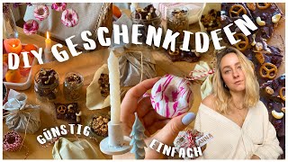 Selbstgemachte Geschenke  6 DIY Ideen für günstige amp einfache Weihnachtsgeschenke [upl. by Ahsotal280]