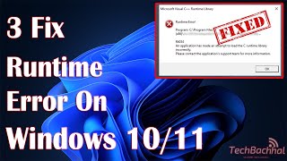 Runtime Error On Windows 11  3 Fix How To [upl. by Erodaeht]