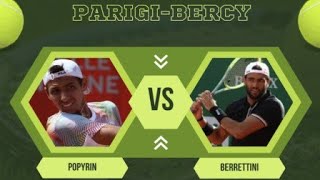 Popyrin vs Berrettini ATP 1000 Parigi 29102024 [upl. by Felten]