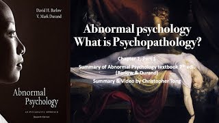 Abnormal psychology  What is Psychopathology Ch 1 Part 1 [upl. by Milda]