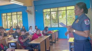 Lecture about RA 9165 amp RA 9262 to the students of Kinoguitan Senior High School by PNP Kinoguitan [upl. by Liauqram]