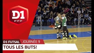 D1 Futsal journée 9  Tous les buts [upl. by Budd508]