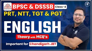 BPSC amp DSSSB  PRT NTT TGT amp PGT  ENGLISH Theory with MCQ’s  Class4  Adhyayan Mantra [upl. by Otrevlig]