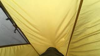 Nordisk Lofoten inside a tent during a storm [upl. by Sharleen]