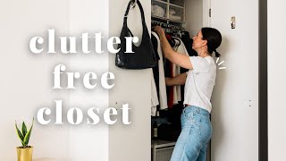 How to keep a clutterfree closet  tips for small closet organization👗 [upl. by Martinez570]