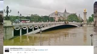 Le pic de linondation à Paris vu des réseaux sociaux [upl. by Jasmin]