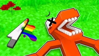 Who KILLED ORANGE ROBLOX RAINBOW FRIENDS in Minecraft [upl. by Ameg]