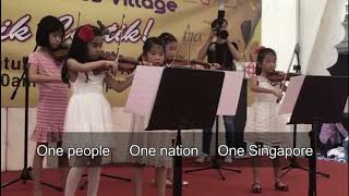 VIOLIN MEDLEY OF SINGAPORE NATIONAL DAY SONGS BY BELCANTO VIOLINS MUSIC STUDIO [upl. by Iclehc]