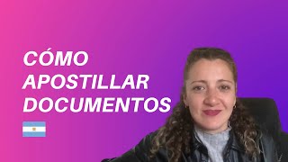 Cómo apostillar documentos en Argentina 🇦🇷 ejemplo Antecedentes Penales [upl. by Datnow]