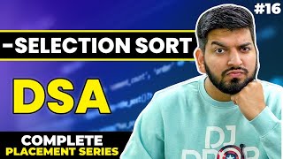 Lecture16 Selection Sort Theory  Code  C Placement Series [upl. by Ylrbmik]