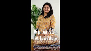 Modal Silk Fabrics With Ajrakh Designs poothuransonlineshopping modalsilkajrakprintrunning [upl. by Aerdnat152]