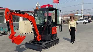 Cab Mini Excavator for Urban Work 2 Ton [upl. by Einneb]