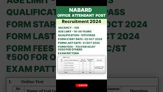 NABARD Office Attendant 2024  NABARD official notice  NABARD Office Attendant Group C Recruitment [upl. by Mooney]