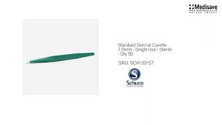 Standard Dermal Curette 7 0mm Single Use Sterile Qty 50 SCH 33 57 [upl. by Stephenson]