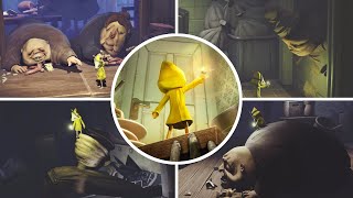 Little Nightmares All Bosses with Super Six Mod [upl. by Nomolos]