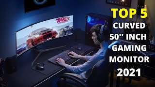 Top 5 Best 5 Curved 49 inch 2021  Dual QHD 329 Gaming MonitorA14 [upl. by Assennej]