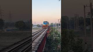 The train is running dangerously over the bridge built by the British over the Brahmaputra river [upl. by Leahcam604]